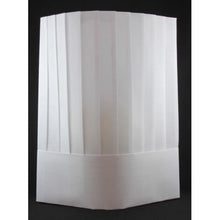 Load image into Gallery viewer, Chef Hat 12in" 30cm Viscose Vertical Pleat White P10x10