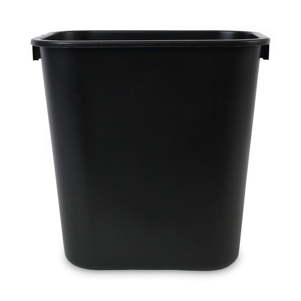 WASTEBASKET SMALL RECT 14QT/13L BLA