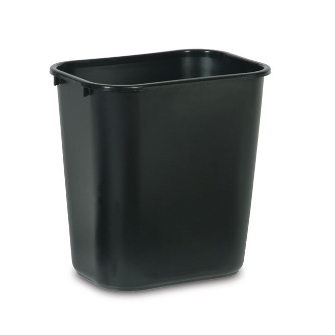 WASTEBASKET MED RECT 28QT/27L BLA
