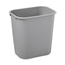 Load image into Gallery viewer, WASTEBASKET MED RECT 28QT/27L GRAY
