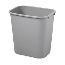 Load image into Gallery viewer, WASTEBASKET MED RECT 28QT/27L GRAY

