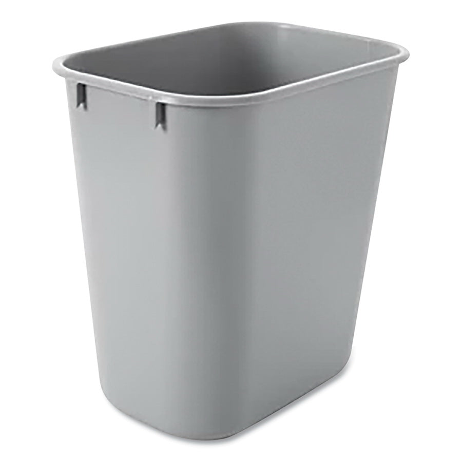 WASTEBASKET SMALL RECT 14QT/13L GRAY