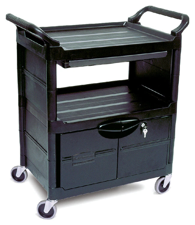 UTILITY CART W/DOORS BACK PANEL DRAWER