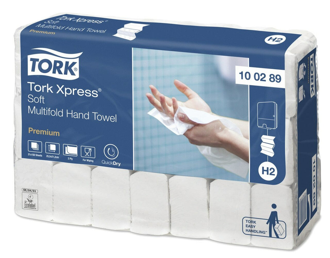 TORK H2 SOFT 2PLY MULTIFOLD HAND TOWEL